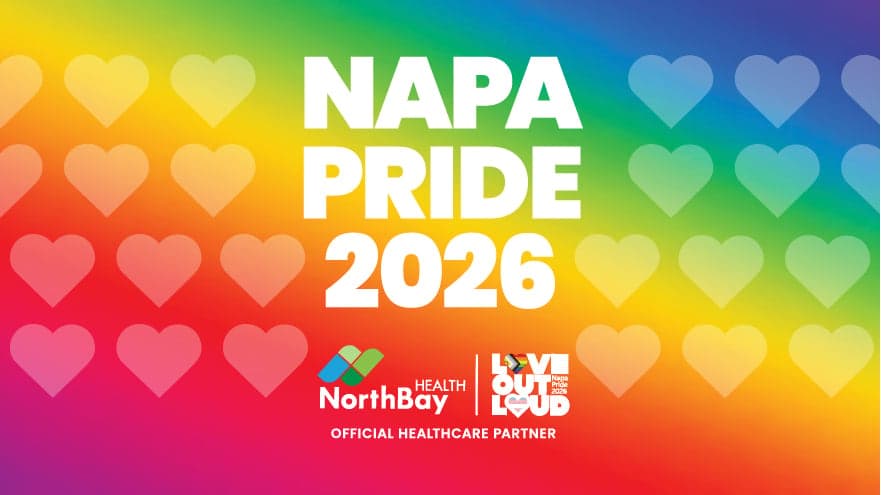 A logo showing that Northbay Health sponsors Napa Pride