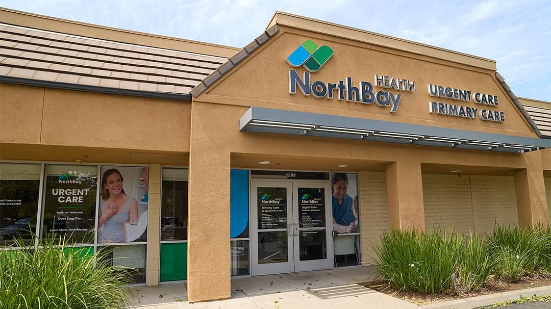 The front door of the Northbay Health Urgent and Primary care office in Dixon, CA