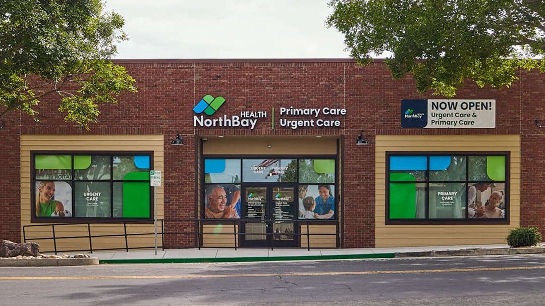The front door of the Northbay Health Urgent and Primary care office in Rio Vista, CA