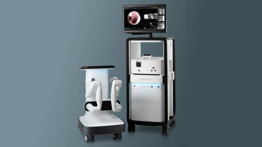 The new Monarch robotic bronchoscopy machine at Northbay Health, now named Spiritus.