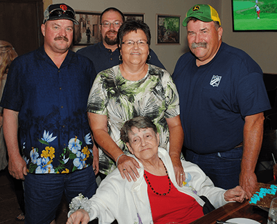 The children of NorthBay Hospice patient Millie Cheechov came from near and far to celebrate her birthday at Pietro's #1 in Vacaville.